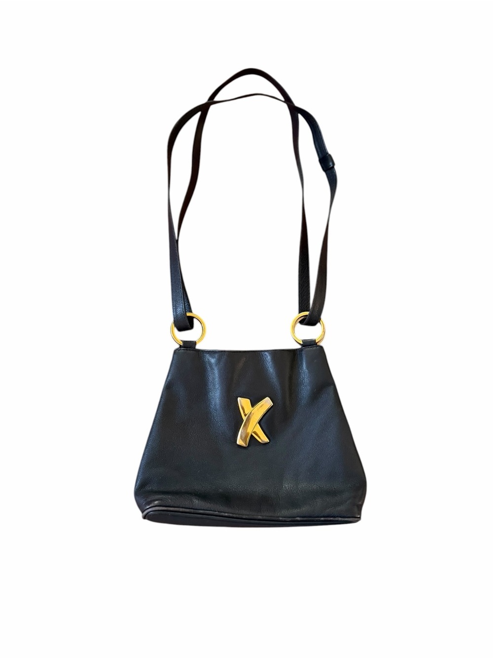 Paloma Picasso Leather Crossbody Bag with Gold 'X' Accent